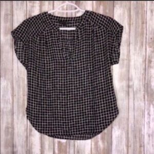Banana Republic Window Pane Blouse
